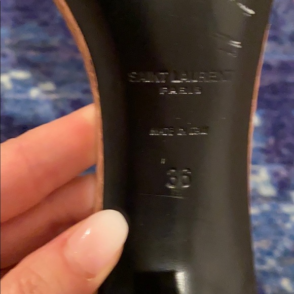 YSL Python Mid-heeled Sandal in Blush - Picture 3 of 8